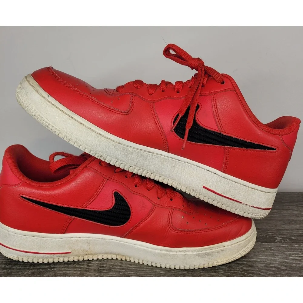 Nike Air Force 1 Low LV8 University Red Carbon Fiber Swoosh CZ7377-600 Men's 11